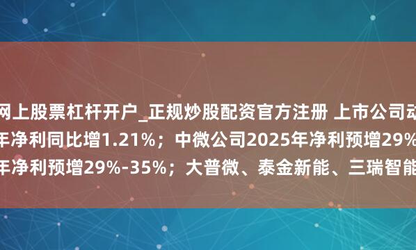 网上股票杠杆开户_正规炒股配资官方注册 上市公司动态 | 招商银行2025年净利同比增1.21%；中微公司2025年净利预增29%-35%；大普微、泰金新能、三瑞智能IPO注册胜利