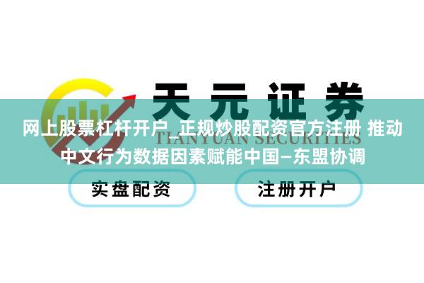 网上股票杠杆开户_正规炒股配资官方注册 推动中文行为数据因素赋能中国—东盟协调
